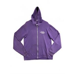 American Apparel Camp Kinneret 2009 Purple Full-Zip Hoodie with Hood Size Large